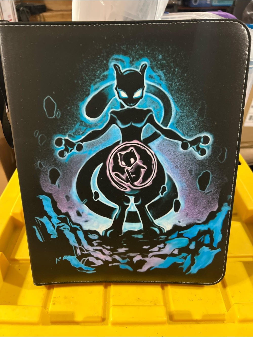 Mewtwo Artfolio Binder with Neon Blue & Purple Design